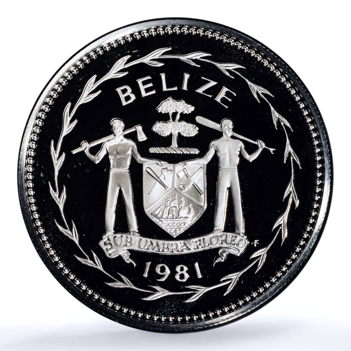 Belize 5 dollars Elizabeth II KM-44a Toucan Bird PR 69 PCGS silver coin 1981