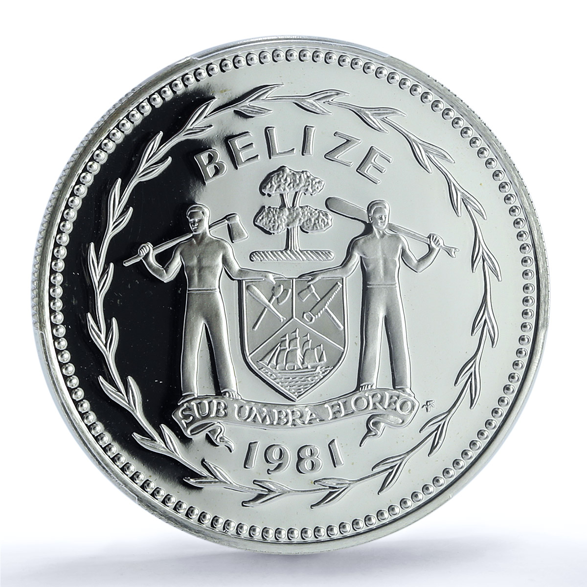 Belize 5 dollars Elizabeth II KM-44a Toucan Bird PR 69 PCGS silver coin 1981