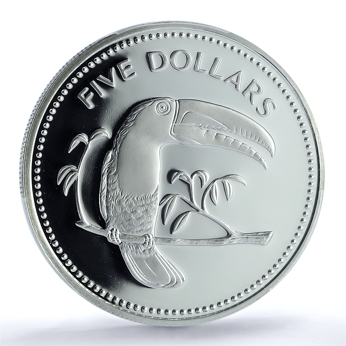 Belize 5 dollars Elizabeth II KM-44a Toucan Bird PR 69 PCGS silver coin 1981