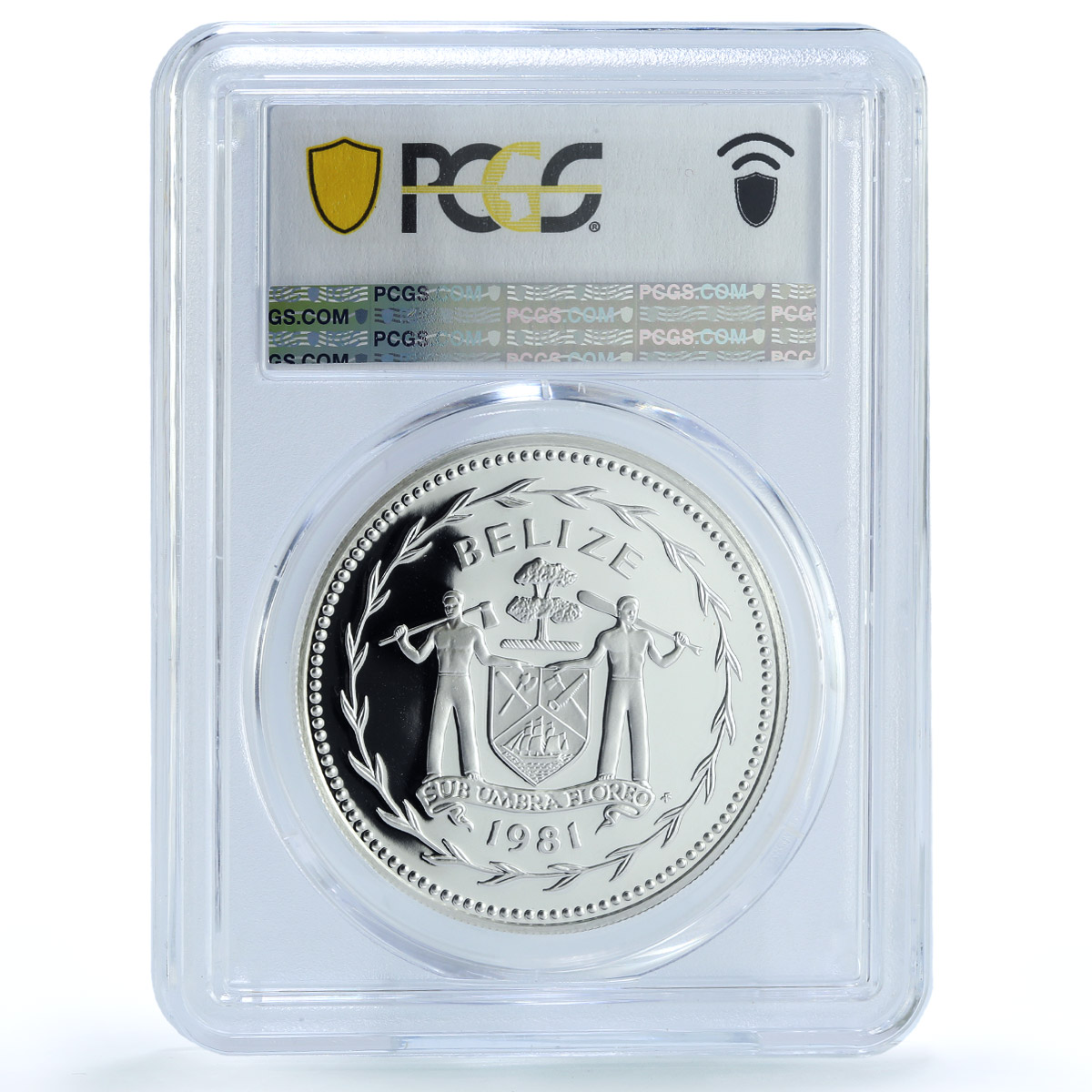 Belize 10 dollars Elizabeth II KM-65a Spoonbill Bird PR 70 PCGS silver coin 1981