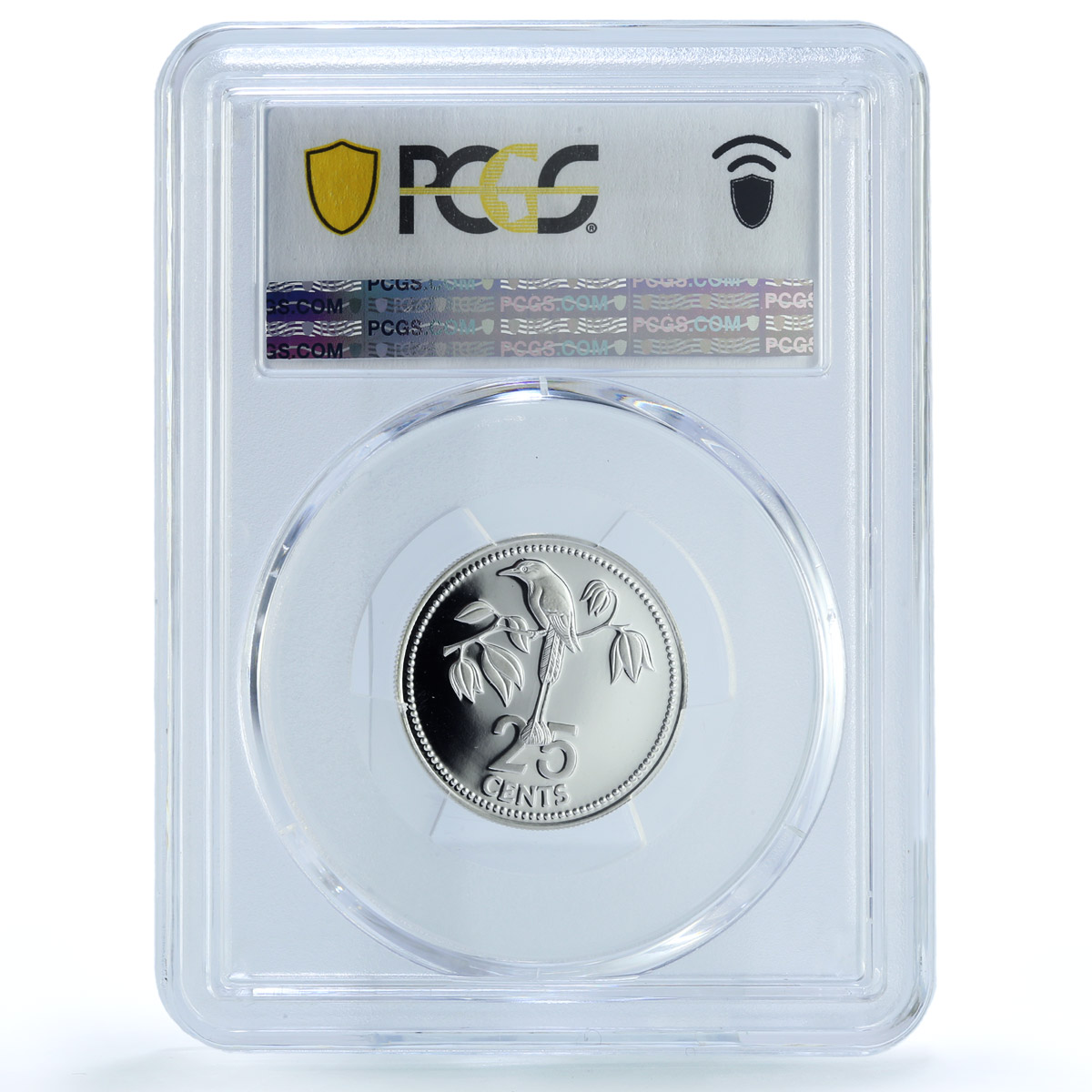 Belize 25 cents Elizabeth II KM-49a Motmot Bird PR 70 PCGS silver coin 1981