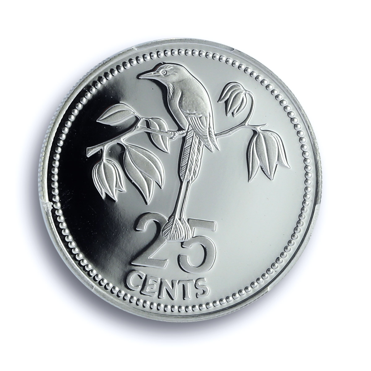 Belize 25 cents Elizabeth II KM-49a Motmot Bird PR 70 PCGS silver coin 1981