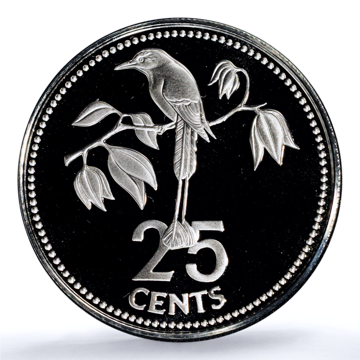 Belize 25 cents Elizabeth II KM-49a Motmot Bird PR 69 PCGS silver coin 1979