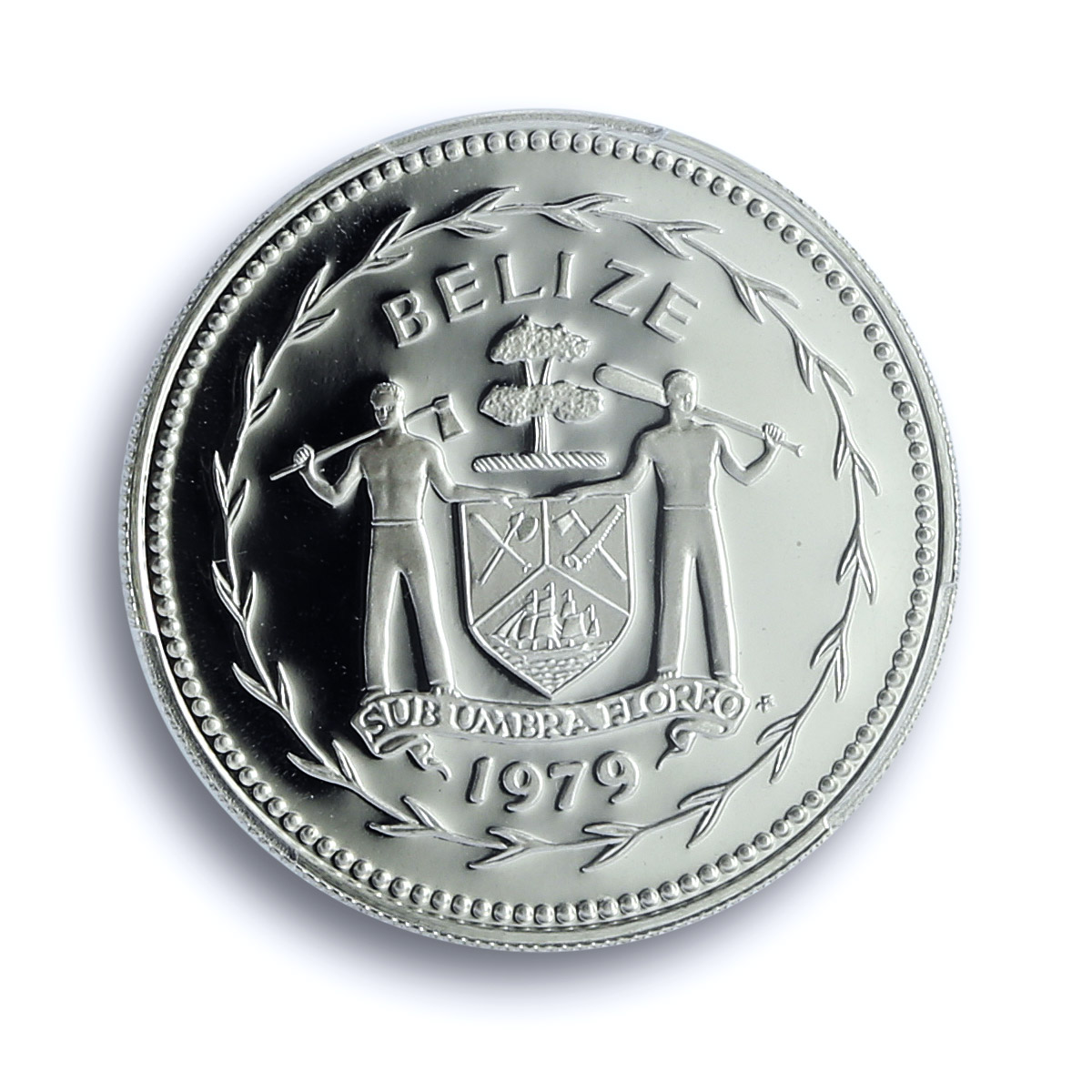 Belize 25 cents Elizabeth II KM-49a Motmot Bird PR 69 PCGS silver coin 1979