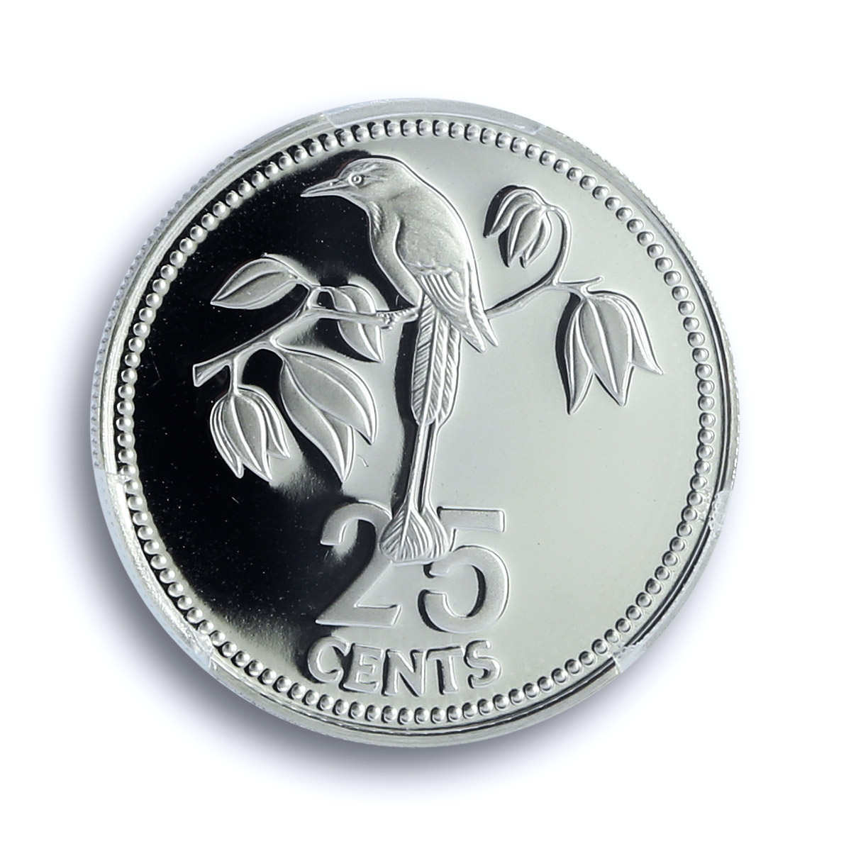 Belize 25 cents Elizabeth II KM-49a Motmot Bird PR 69 PCGS silver coin 1979