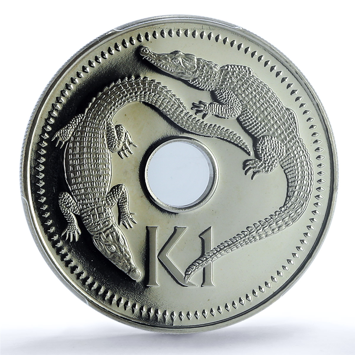 Papua New Guinea 1 kina Elizabeth II KM-6 Crocodiles PR 68 PCGS CuNi coin 1983