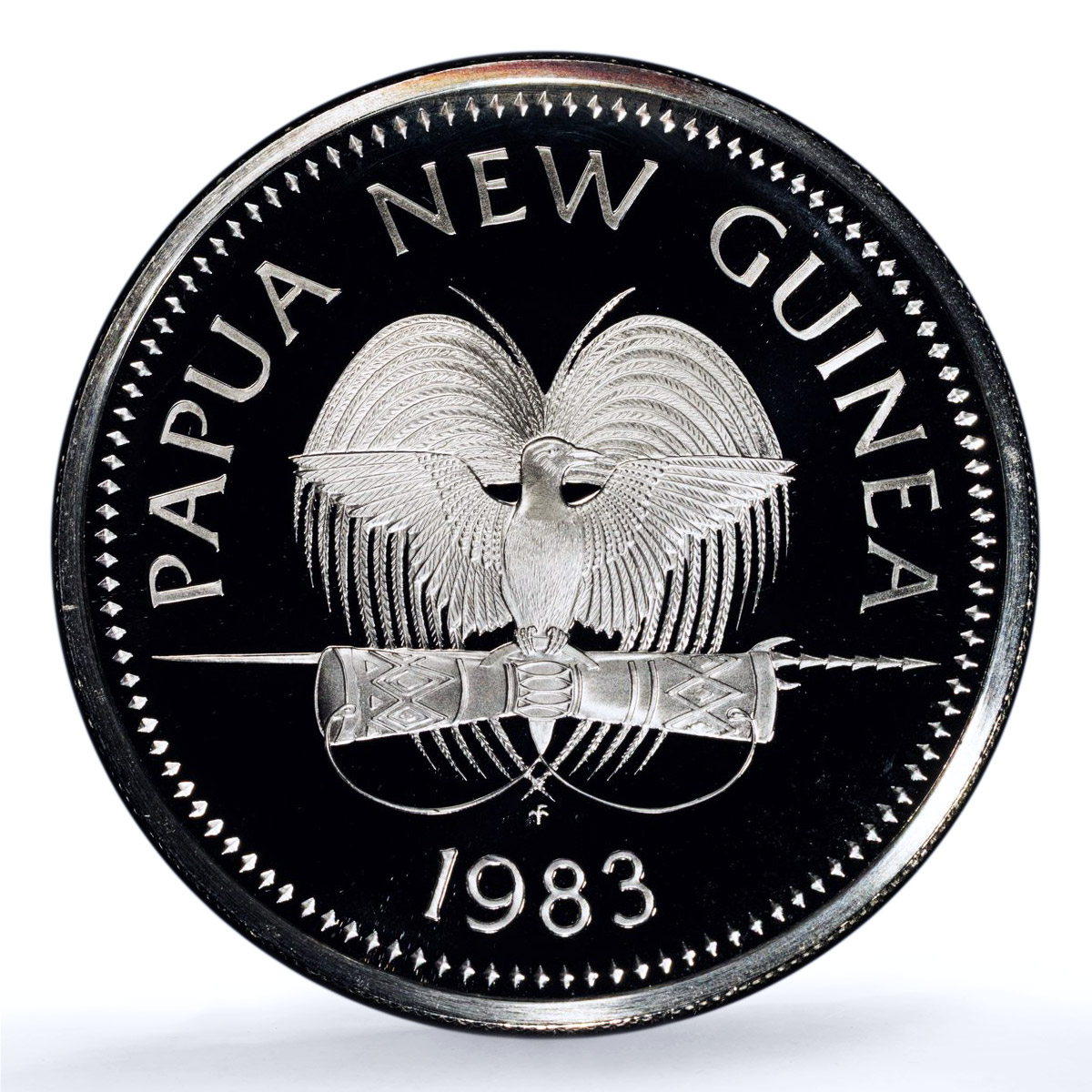Papua New Guinea 10 kina Elizabeth II KM-8a Bird PR 69 PCGS silver coin 1983