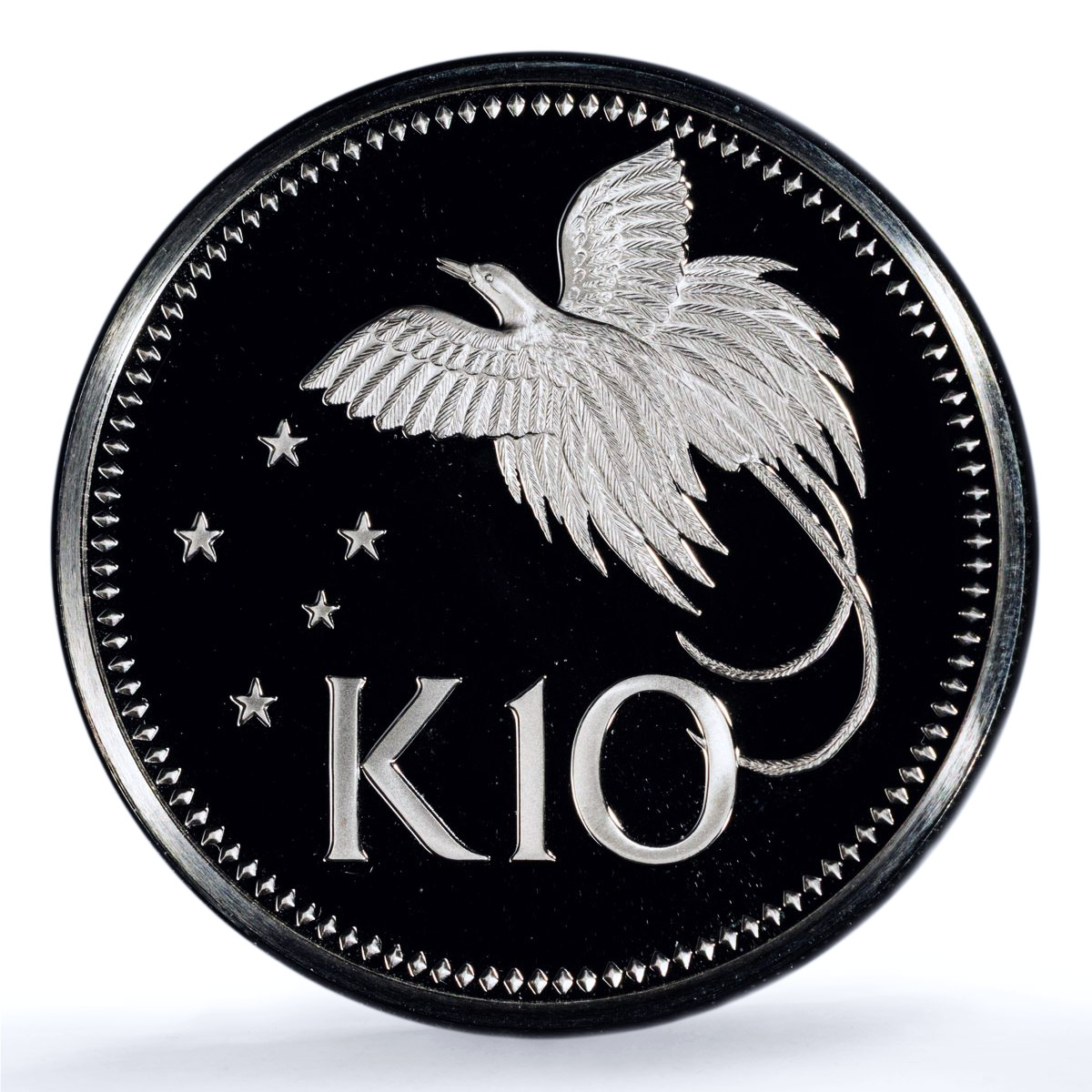 Papua New Guinea 10 kina Elizabeth II KM-8a Bird PR 69 PCGS silver coin 1983