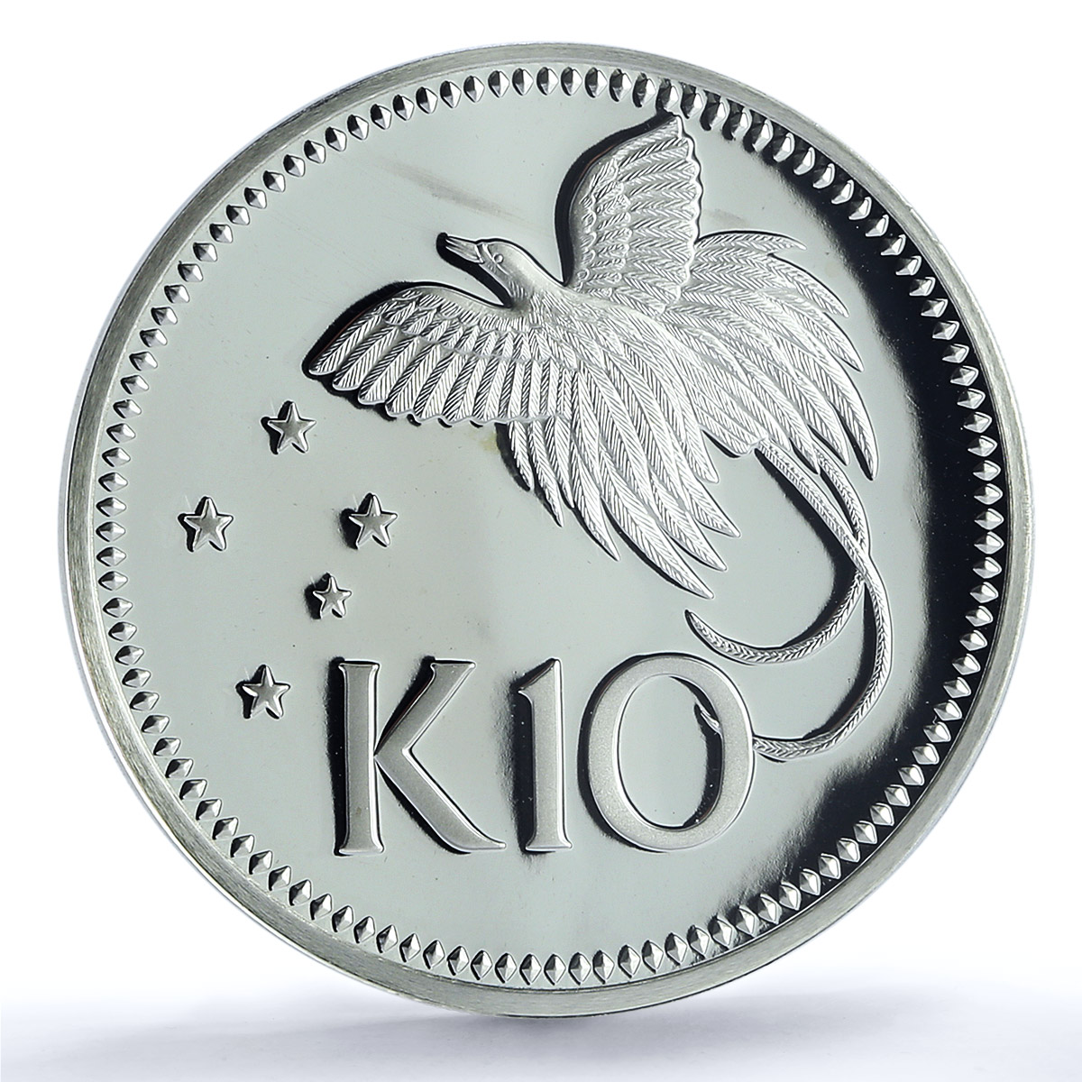 Papua New Guinea 10 kina Elizabeth II KM-8a Bird PR 69 PCGS silver coin 1983