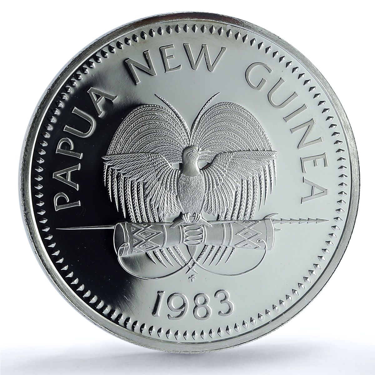 Papua New Guinea 10 kina Elizabeth II KM-8a Bird PR 69 PCGS silver coin 1983
