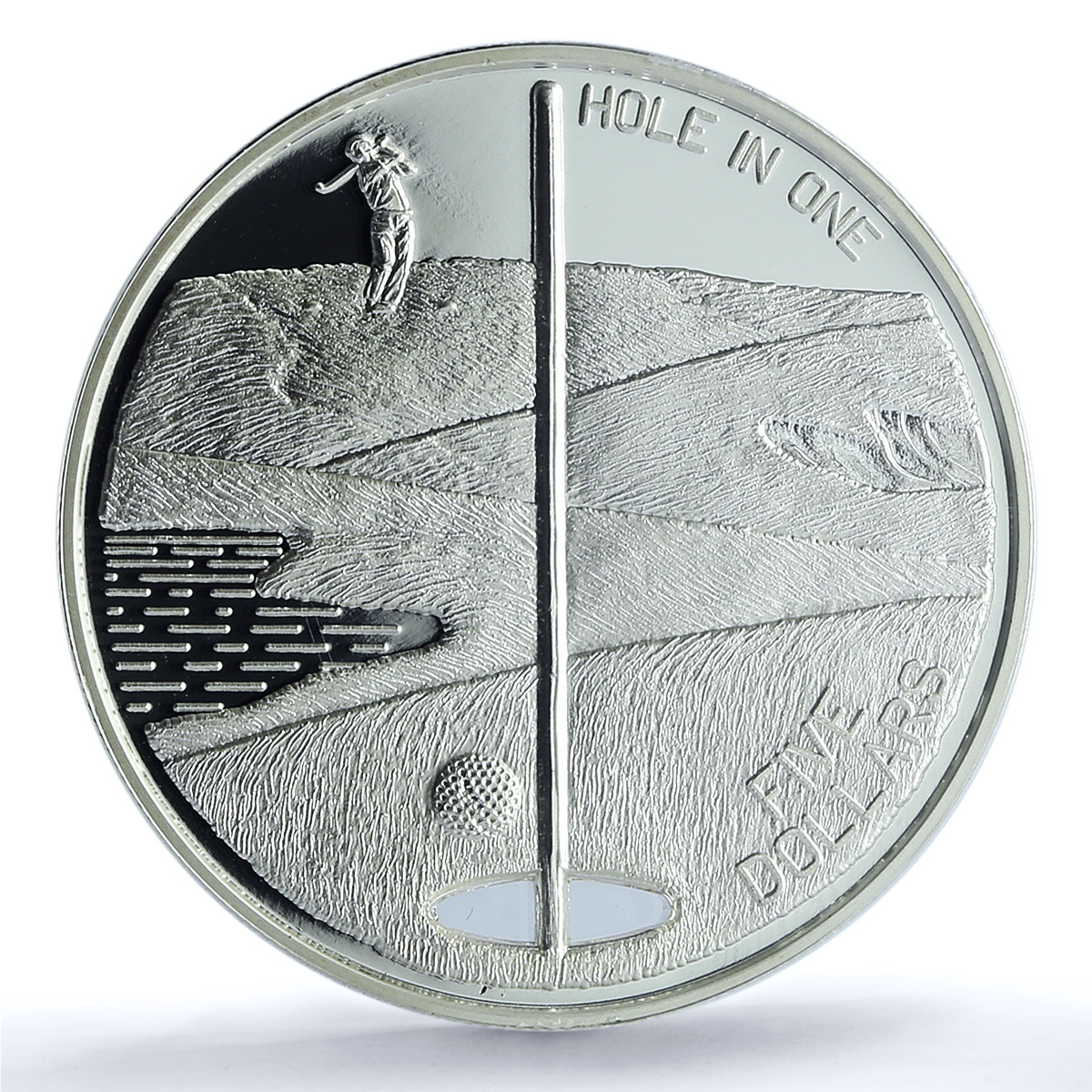 Bahamas 5 dollars Golf Hole in One KM-155 Sports PR 69 PCGS silver coin 1994