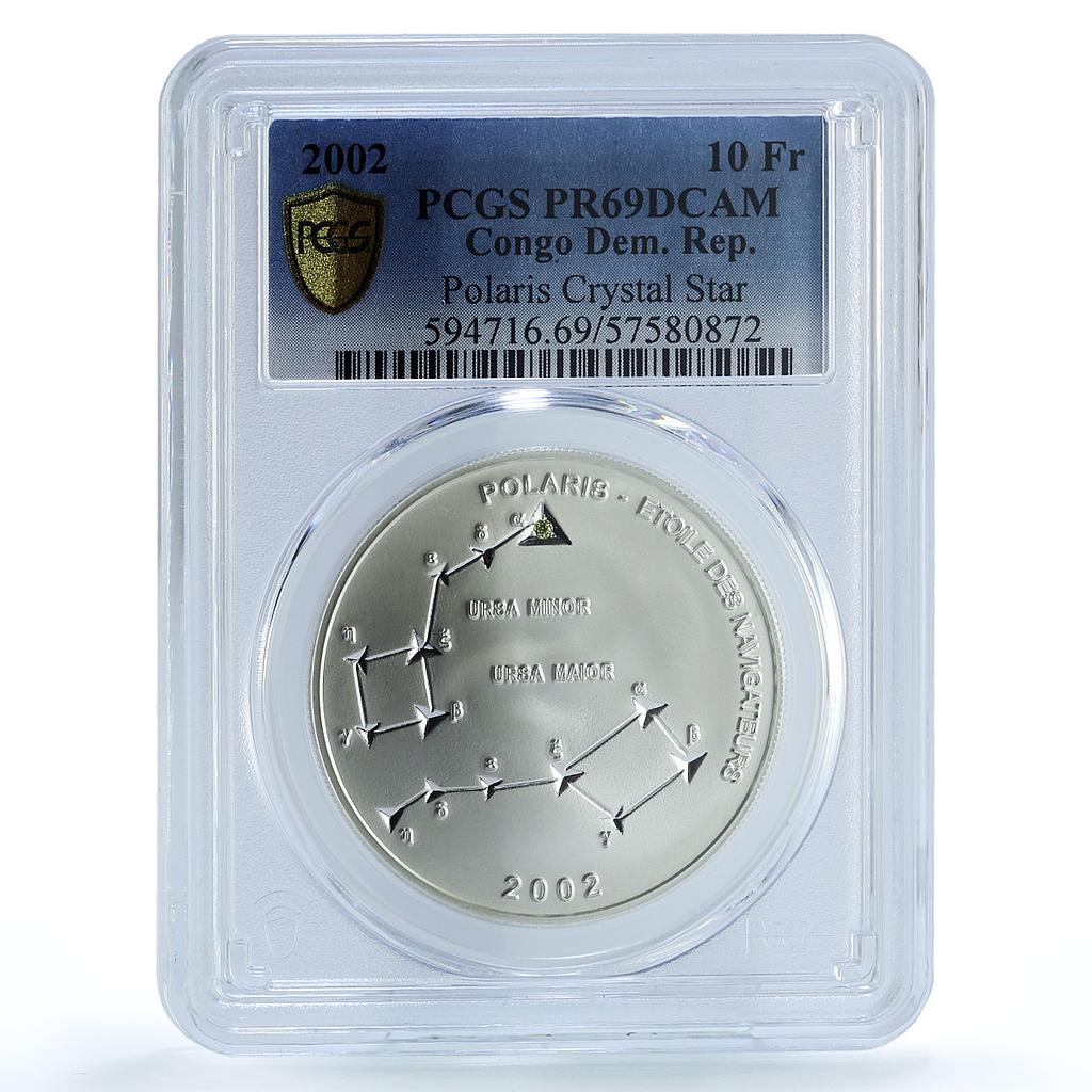 Congo 10 francs Polaris Etoile Navigateurs Space PR 69 PCGS silver coin 2002 Congo 10 francs Polaris Etoile Navigateurs Space PR 69 PCGS silver coin 2002