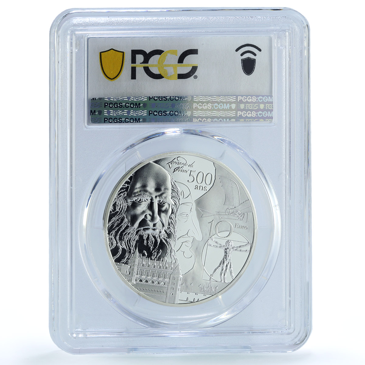 France 10 euros Renaissance Era KM-2790 Art Da Vinci PR 70 PCGS silver coin 2019