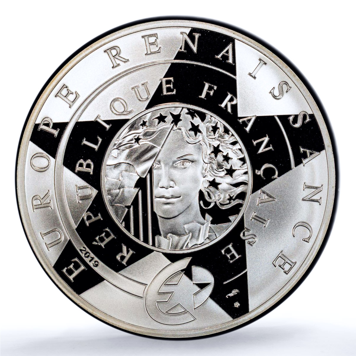 France 10 euros Renaissance Era KM-2790 Art Da Vinci PR 70 PCGS silver coin 2019