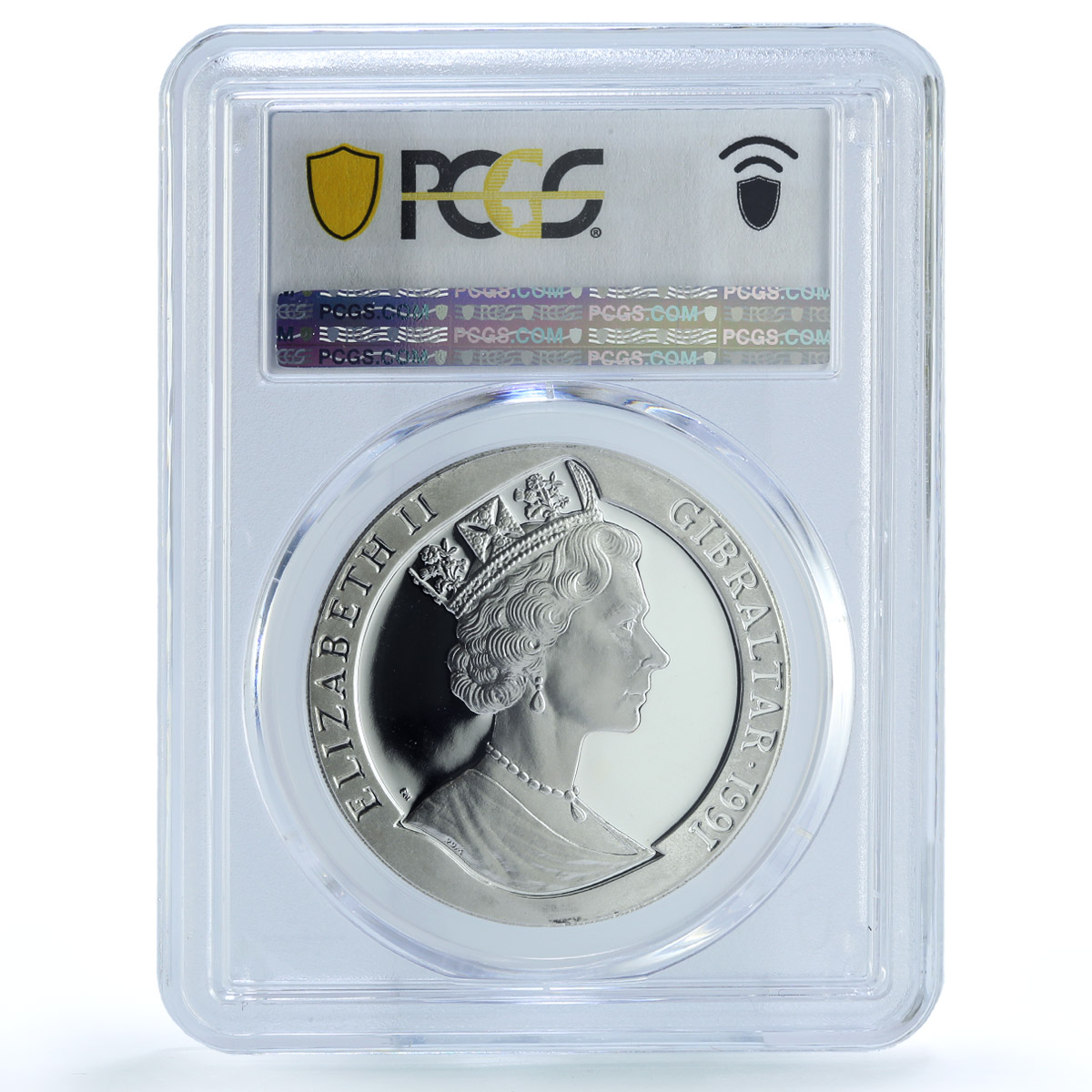 Gibraltar 1 crown Rotary Club KM-74a Preserve Planet PR 69 PCGS silver coin 1991