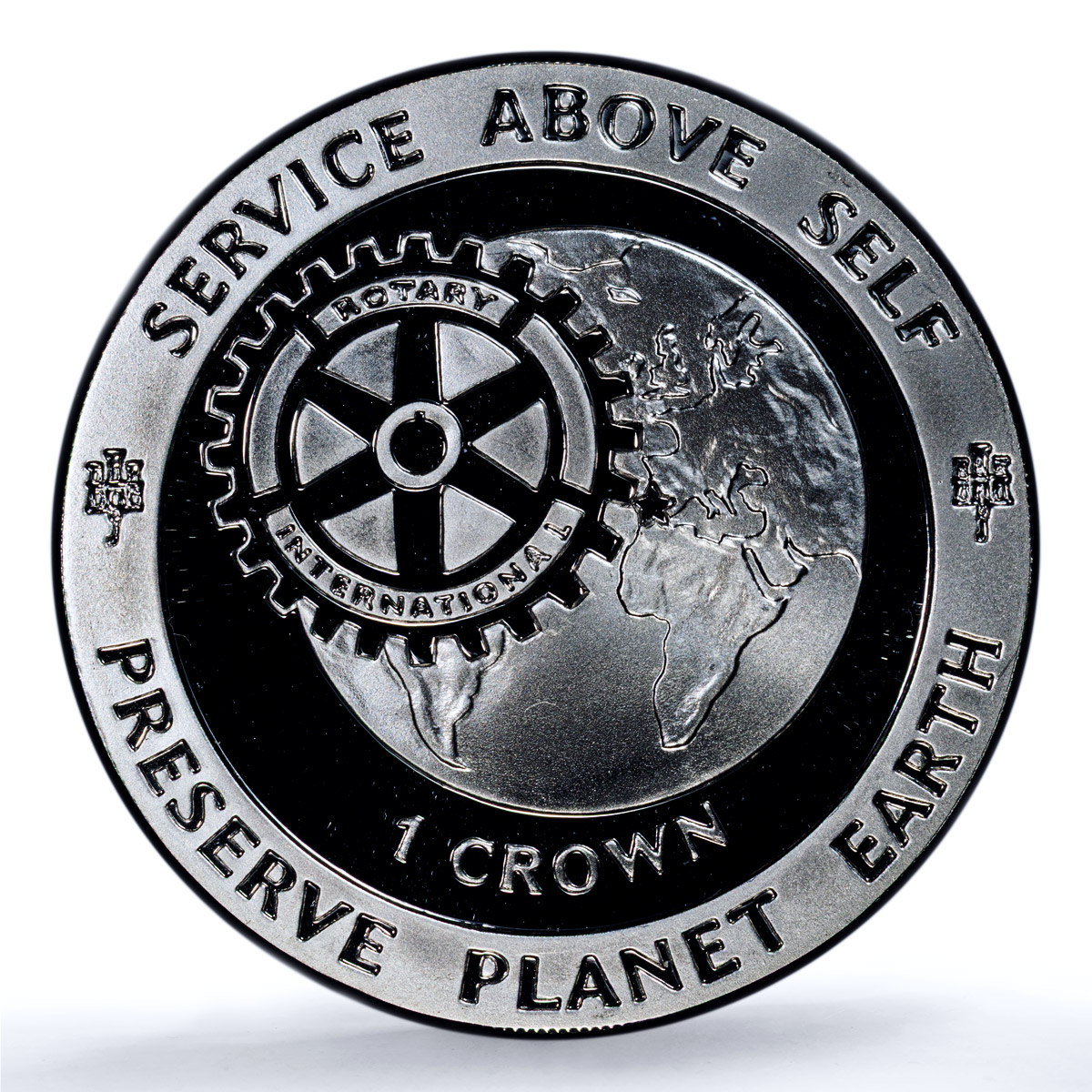 Gibraltar 1 crown Rotary Club KM-74a Preserve Planet PR 69 PCGS silver coin 1991
