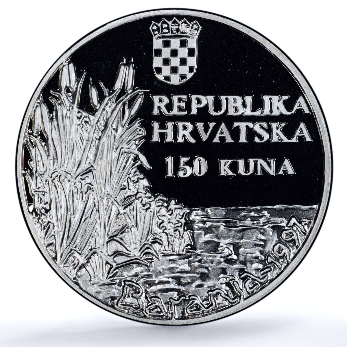 Croatia 150 kuna White Tailed Eagle KM-69 Fauna Bird PR 69 PCGS silver coin 1997