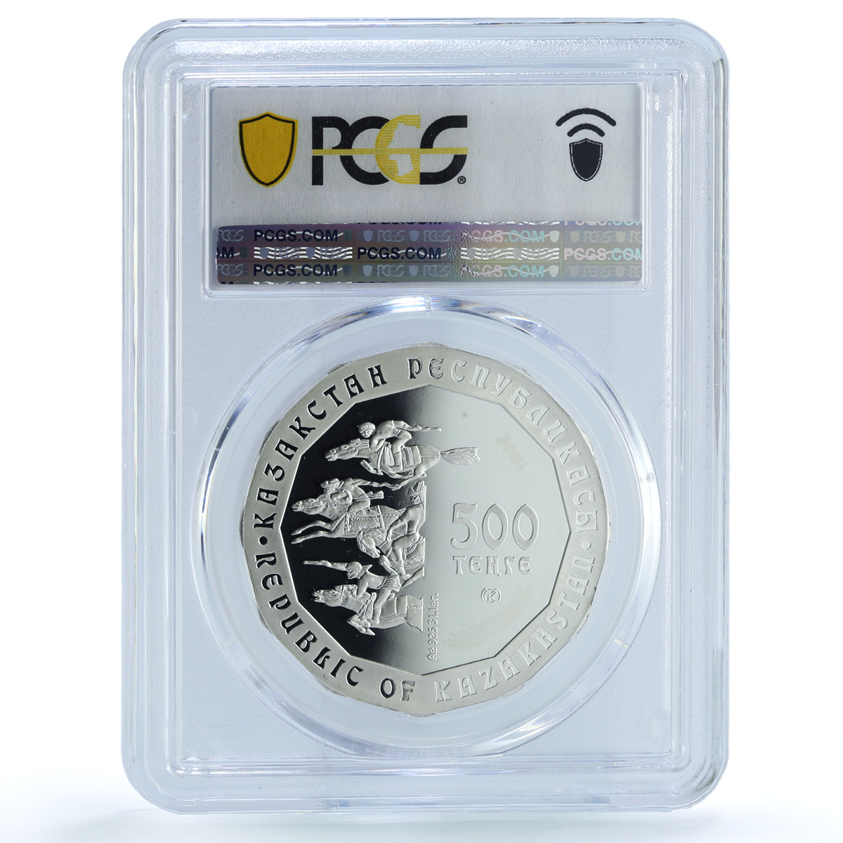 Kazakhstan 500 tenge Satyr Mask Gilt KM-143 Nomads PR 69 PCGS silver coin 2009