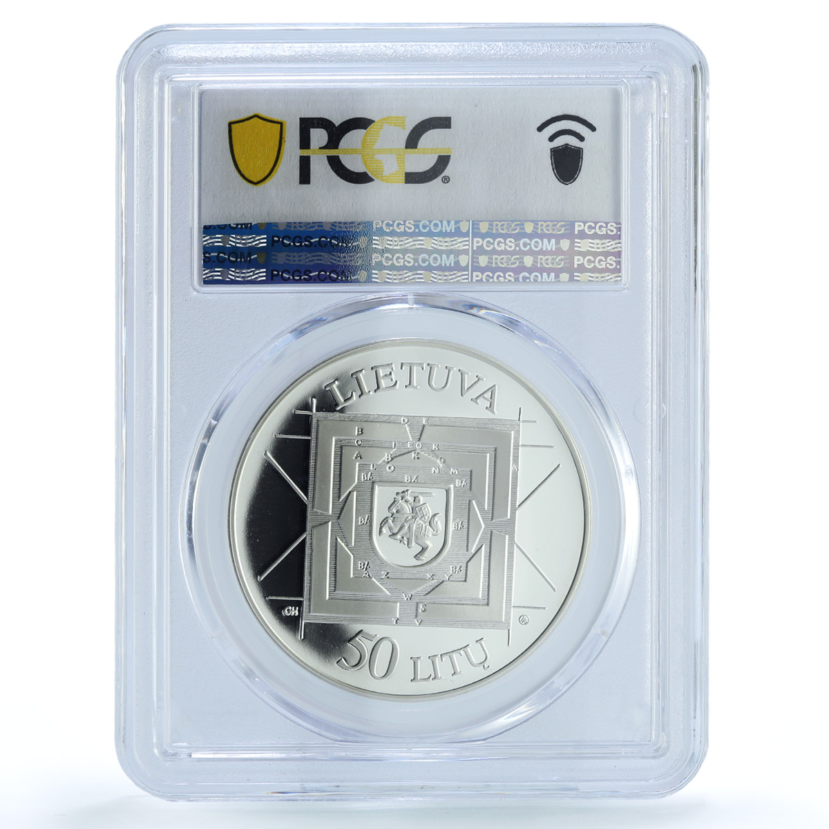 Lithuania 50 litu Artillery KM-121 History Military PR 69 PCGS silver coin 2000