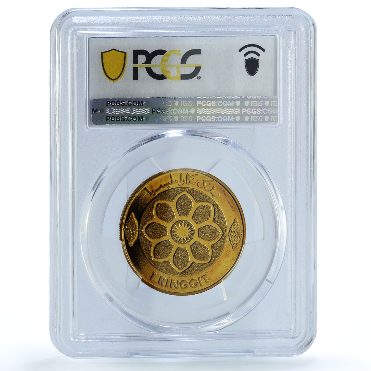 Malaysia 1 ringgit Bank Negara KM-155 Anniversary PR 69 PCGS brass coin 2009 Malaysia 1 ringgit Bank Negara KM-155 Anniversary PR 69 PCGS brass coin 2009