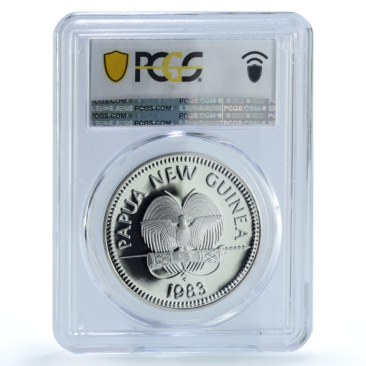 Papua New Guinea 5 kina Central Bank KM-23a Building PR 69 PCGS silver coin 1983