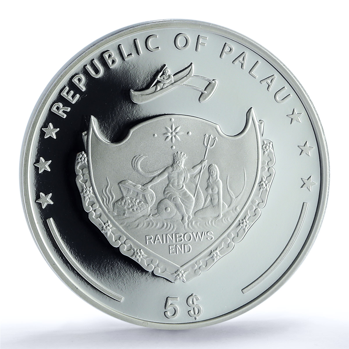 Palau 5 dollars Regal Angelfish KM-757 Marine Fauna PR 69 PCGS silver coin 2016