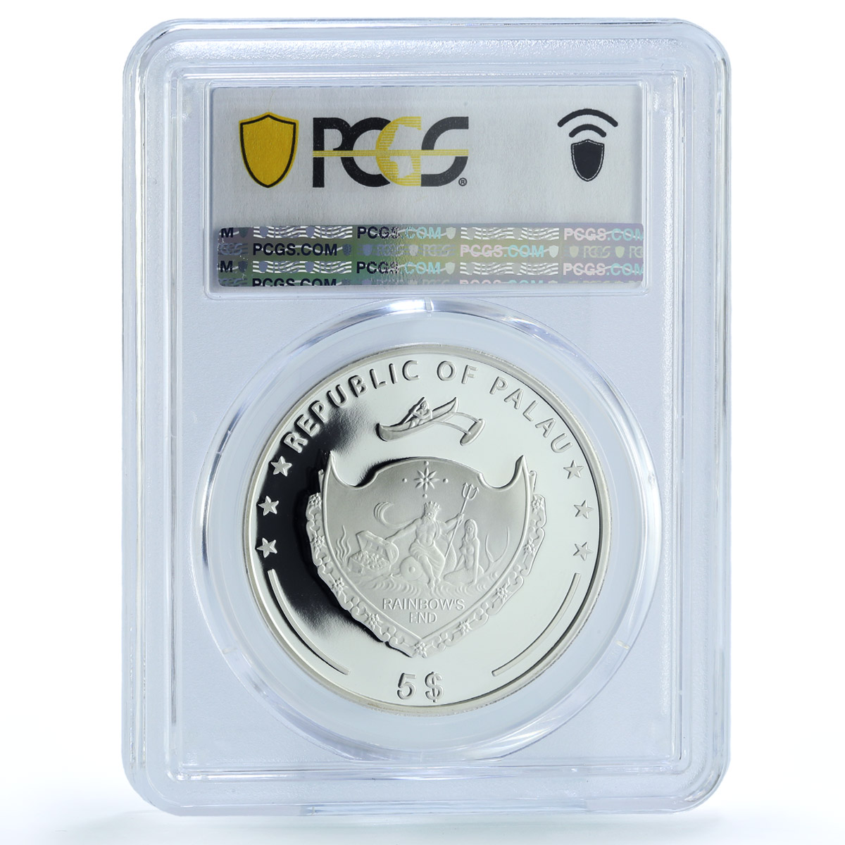 Palau 5 dollars Lionfish KM-756 Marine Life Fauna PR 69 PCGS silver coin 2016