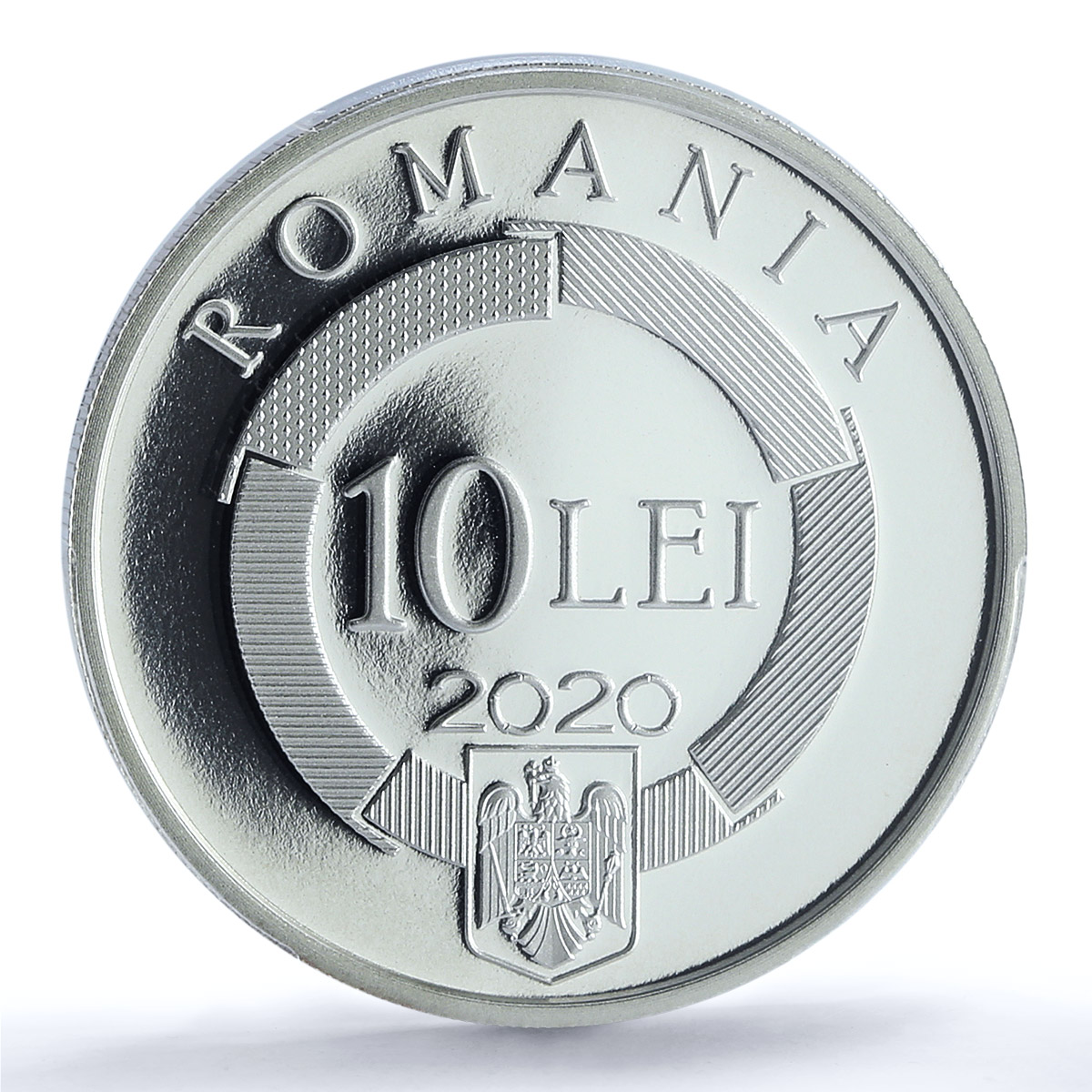 Romania 10 lei Francophonie Organisation KM-475 PR 70 PCGS silver coin 2020