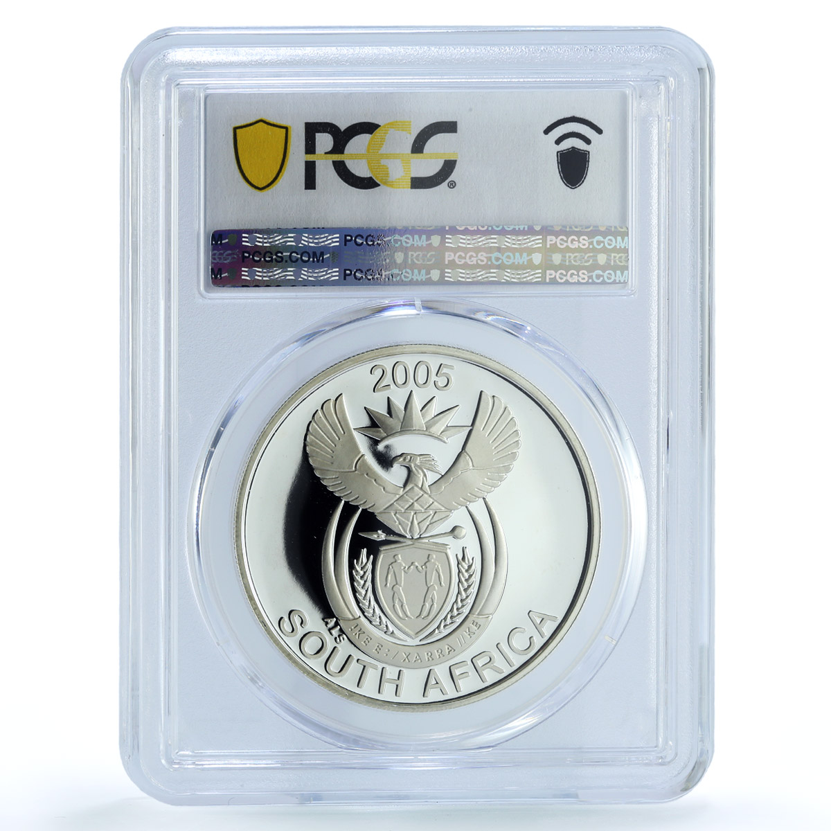 South Africa 20 cents Wild Dog KM-322 Wildlife Fauna PR 69 PCGS silver coin 2005