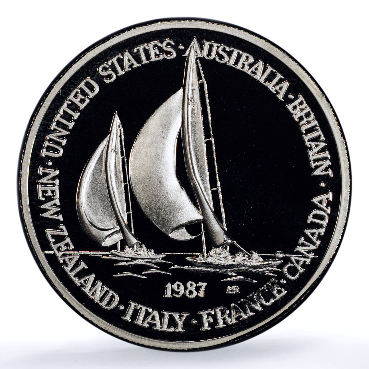 Hutt River 25 dollars America Cup Ship Clipper Koala PR 69 PCGS silver coin 1987 Hutt River 25 dollars America Cup Ship Clipper Koala PR 69 PCGS silver coin 1987