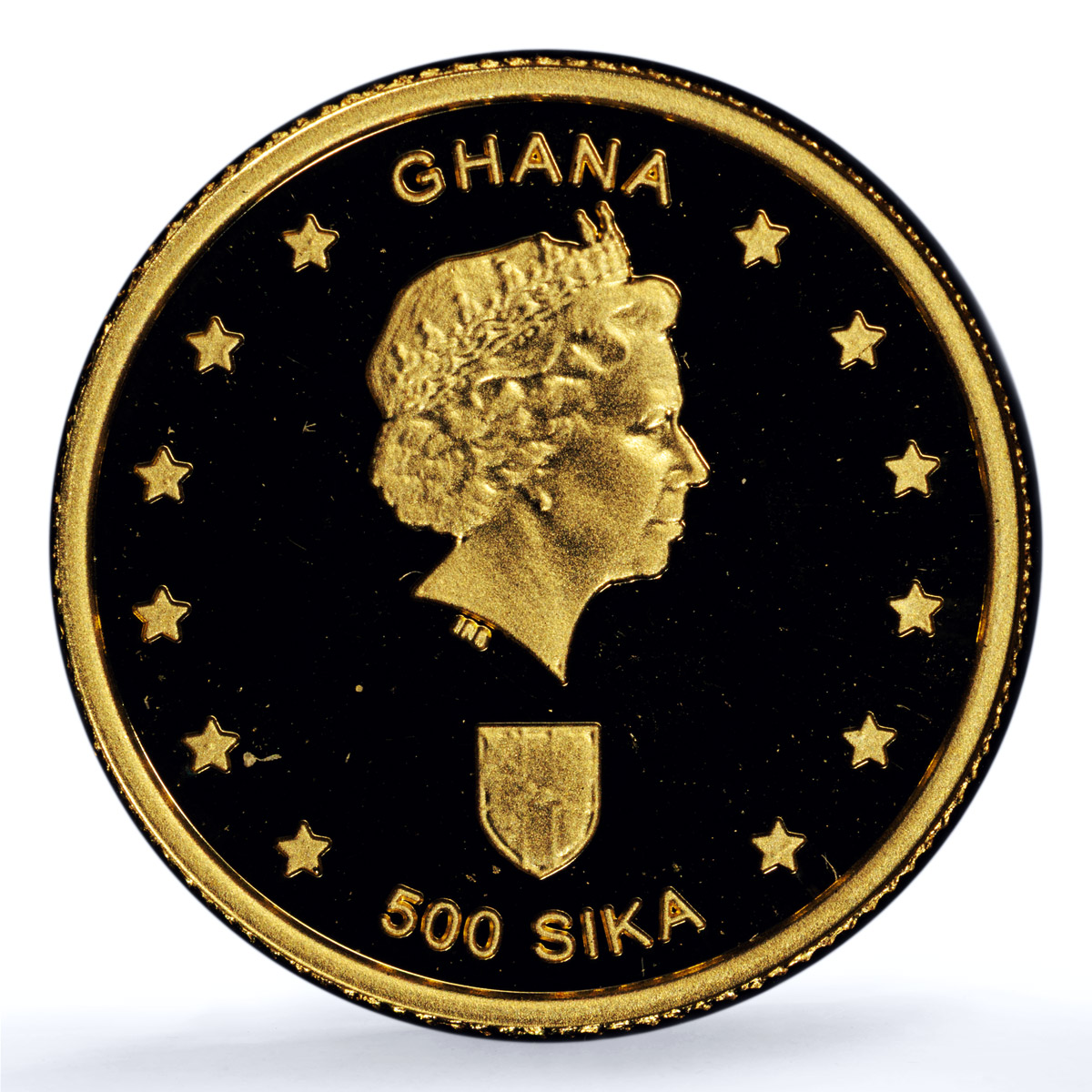 Ghana 500 sika Phoenician Navigators X#18 Ship Clipper PR 69 PCGS gold coin 2002