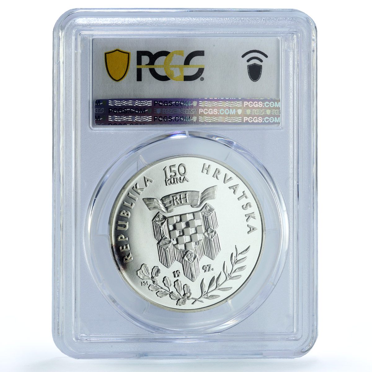 Croatia 150 kuna Franjo Tudman KM-59 History Politics PR69 PCGS silver coin 1997