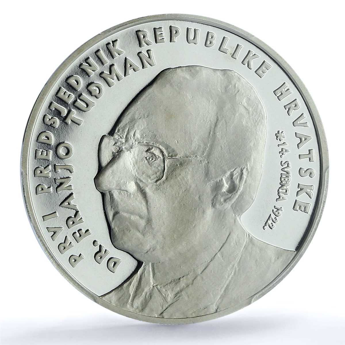 Croatia 150 kuna Franjo Tudman KM-59 History Politics PR69 PCGS silver coin 1997
