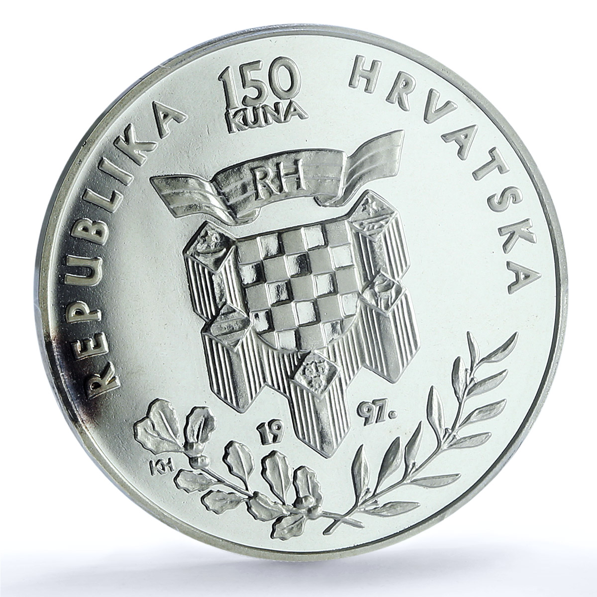 Croatia 150 kuna Franjo Tudman KM-59 History Politics PR69 PCGS silver coin 1997