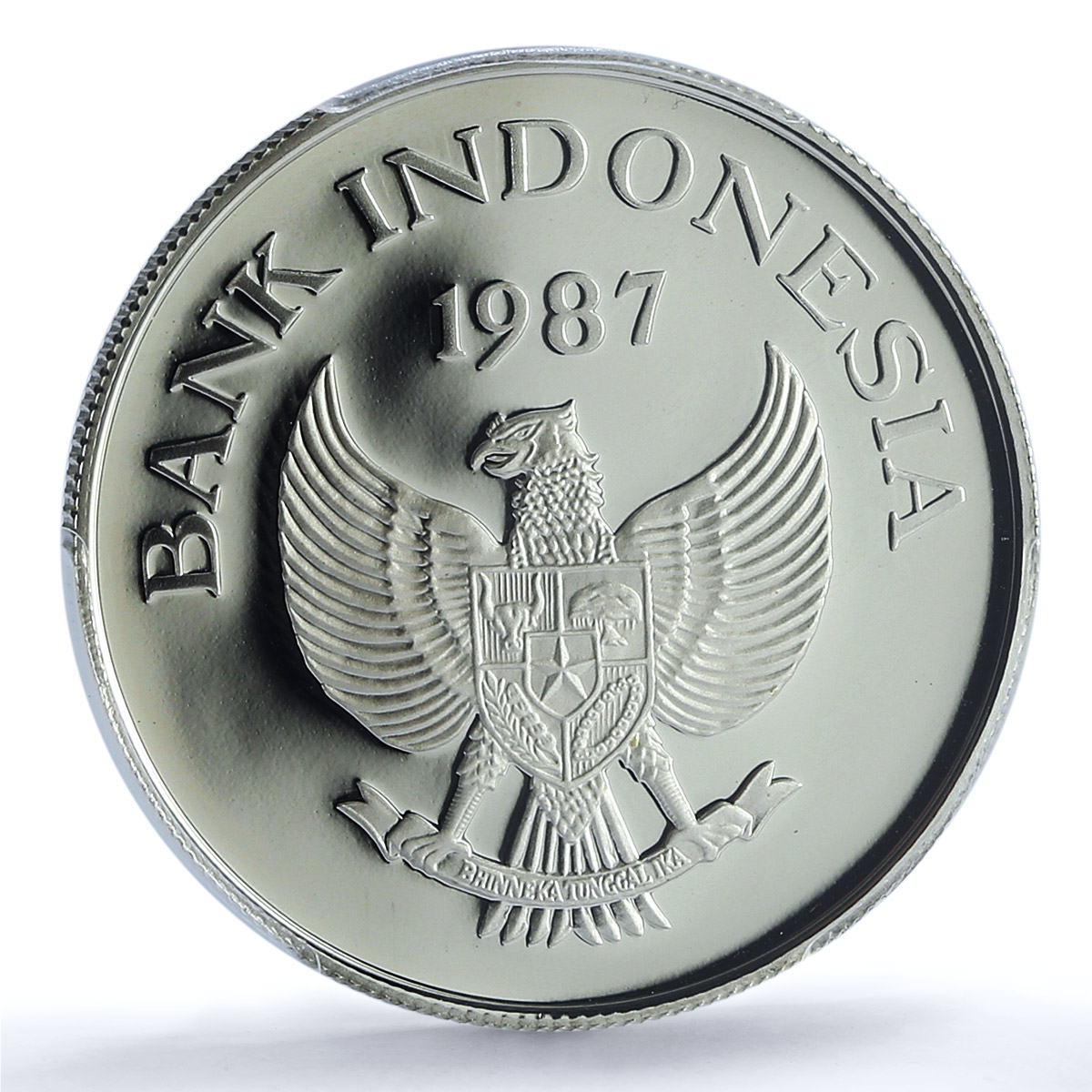 Indonesia 10000 rupiah Babi Rusa KM-45 Wildlife Pig PR 69 PCGS silver coin 1987