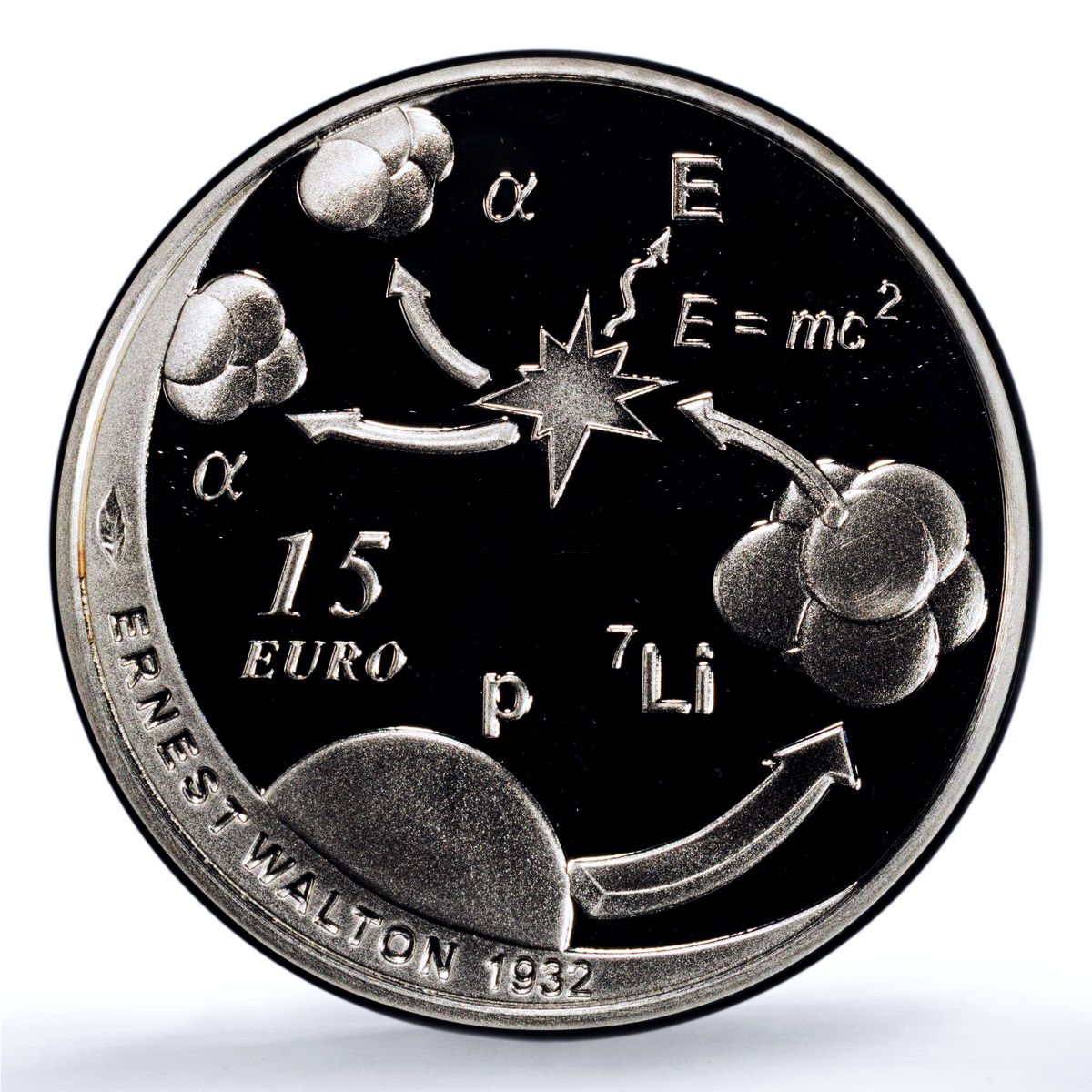Ireland 15 euros Ernest Walton KM-87 Science Physics PR 69 PCGS silver coin 2015