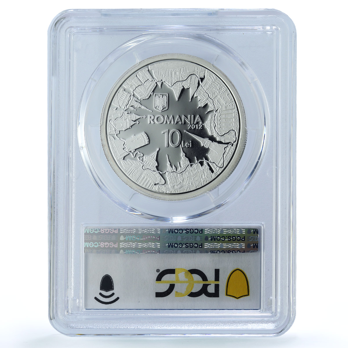 Romania 10 lei Euro Currency KM-286 Anniversary PR 70 PCGS silver coin 2012
