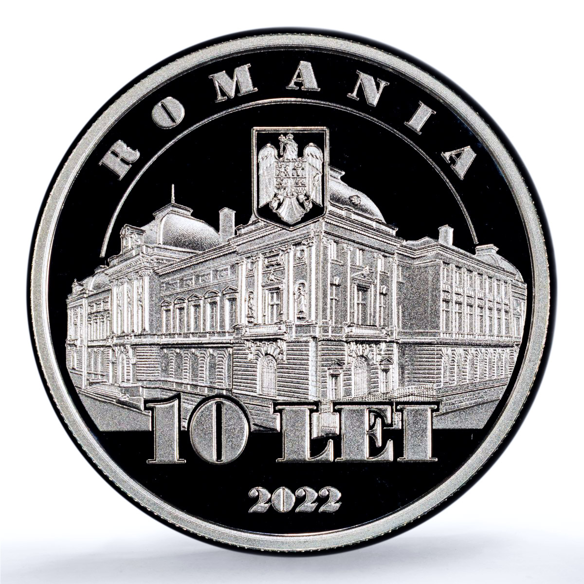 Romania 10 lei IMF Monetary Fund World Bank KM-504 PR 69 PCGS silver coin 2022