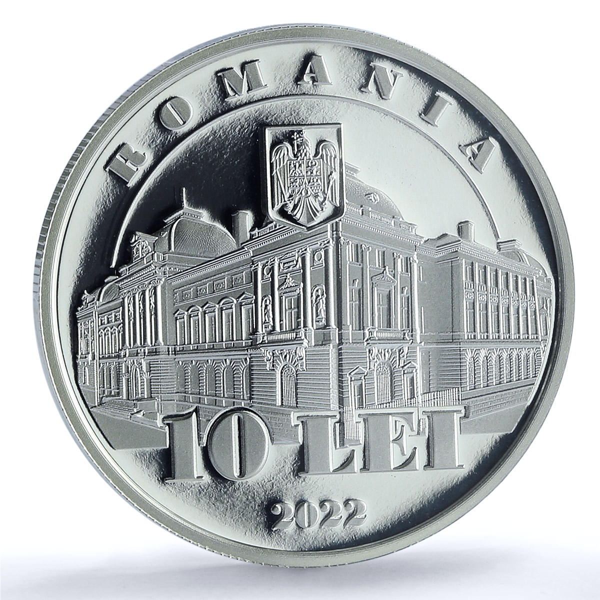 Romania 10 lei IMF Monetary Fund World Bank KM-504 PR 69 PCGS silver coin 2022