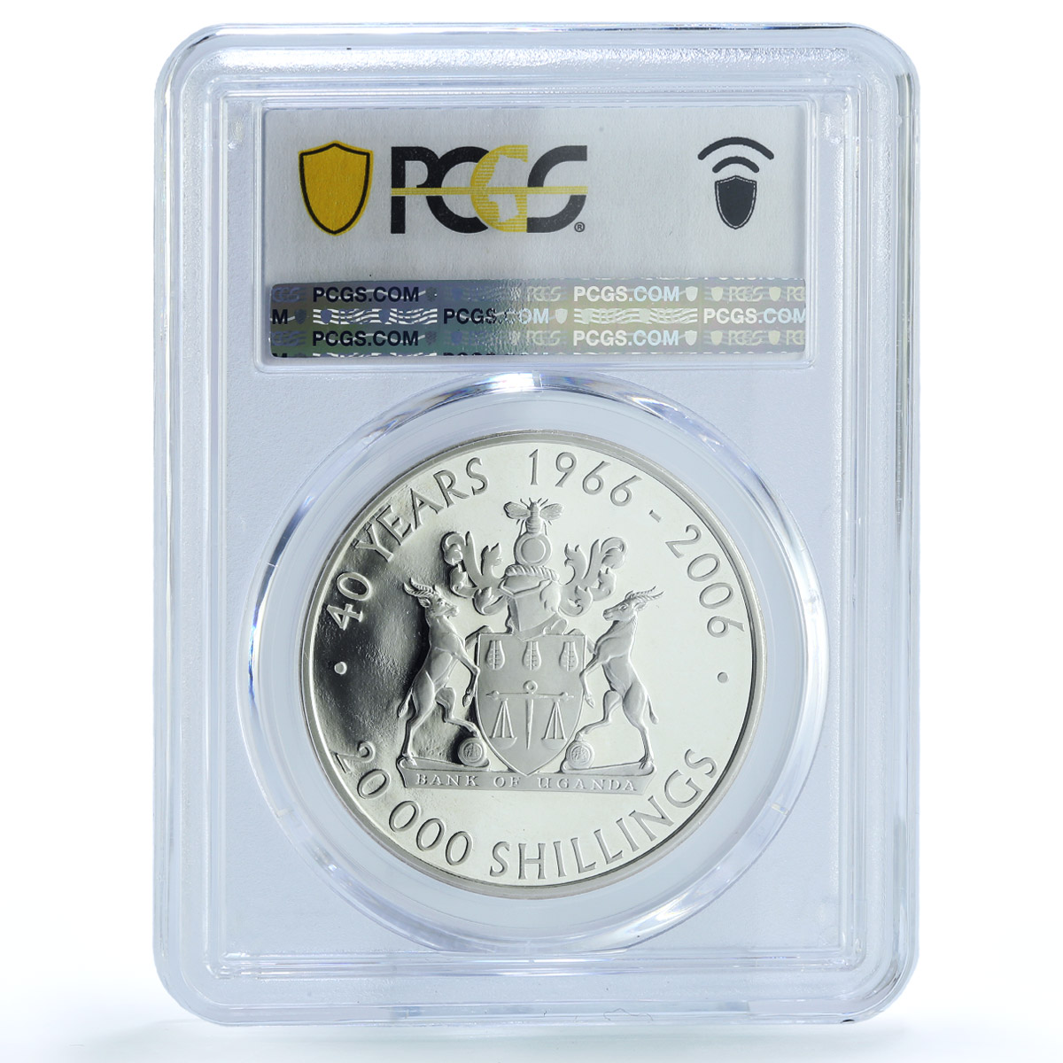 Uganda 20000 shillings Central Bank Gorilla Monkey PR 68 PCGS silver coin 2006