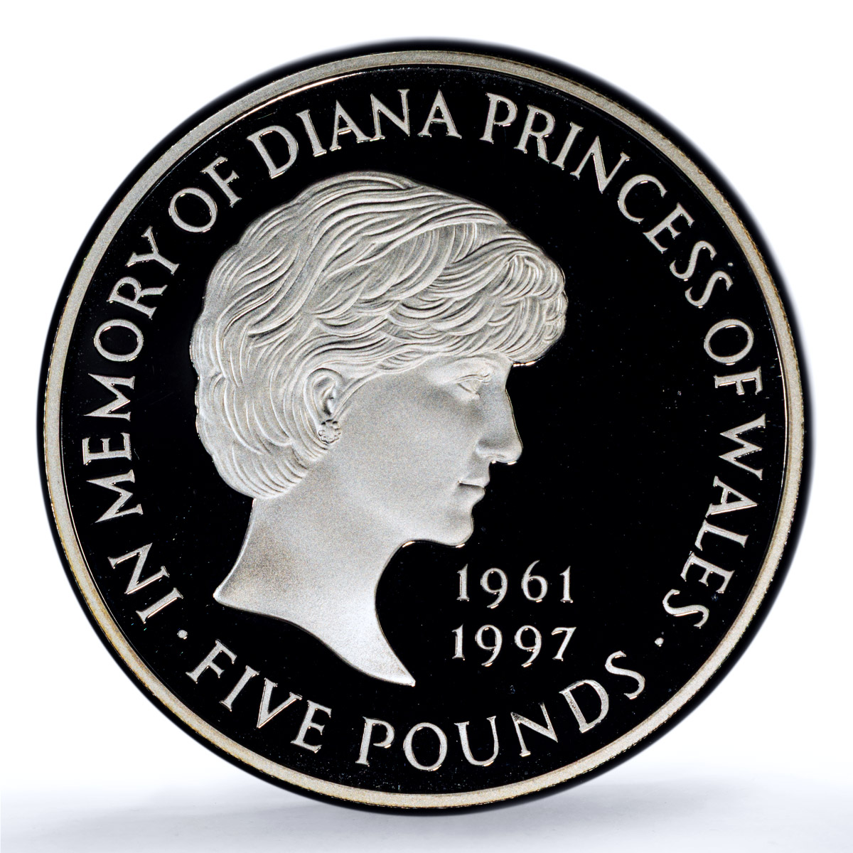 Great Britain 5 pounds Princess Diana Wales KM-997a PR 69 PCGS silver coin 1999