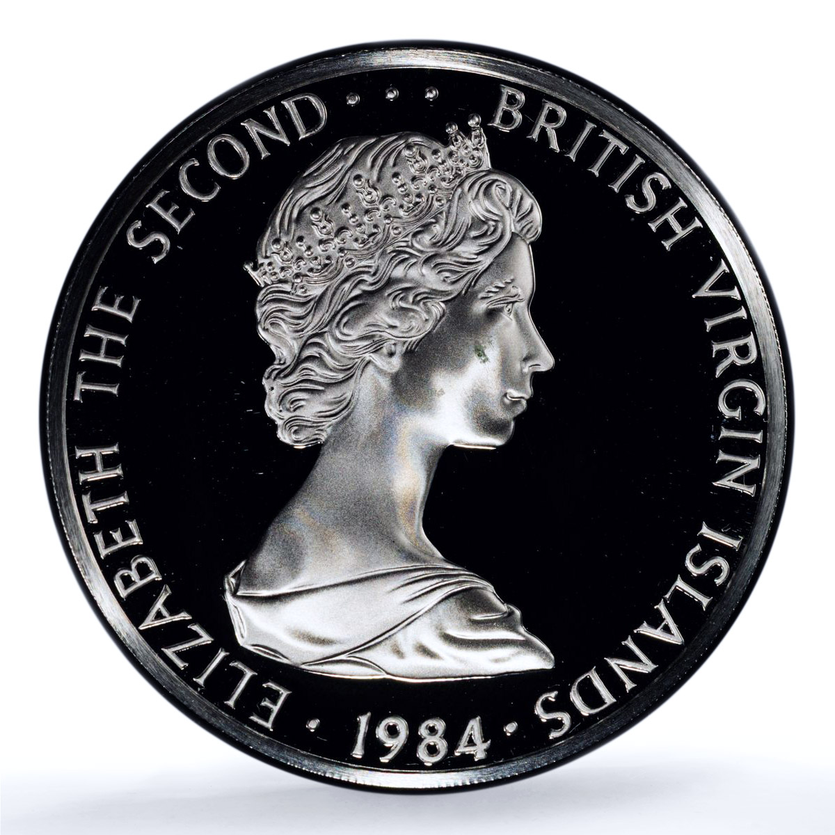 British Virgin Islands 1 dollar Elizabeth II KM-6a PR 69 PCGS silver coin 1984