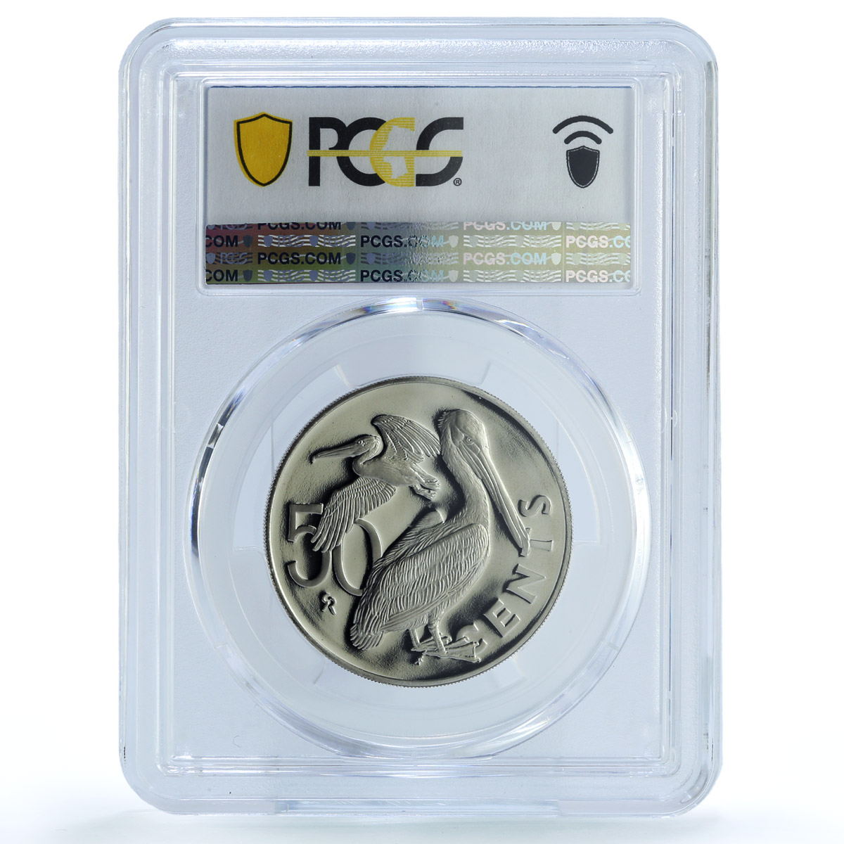 British Virgin Islands 50 cents Elizabeth II KM-5 Bird PR 69 PCGS CuNi coin 1984