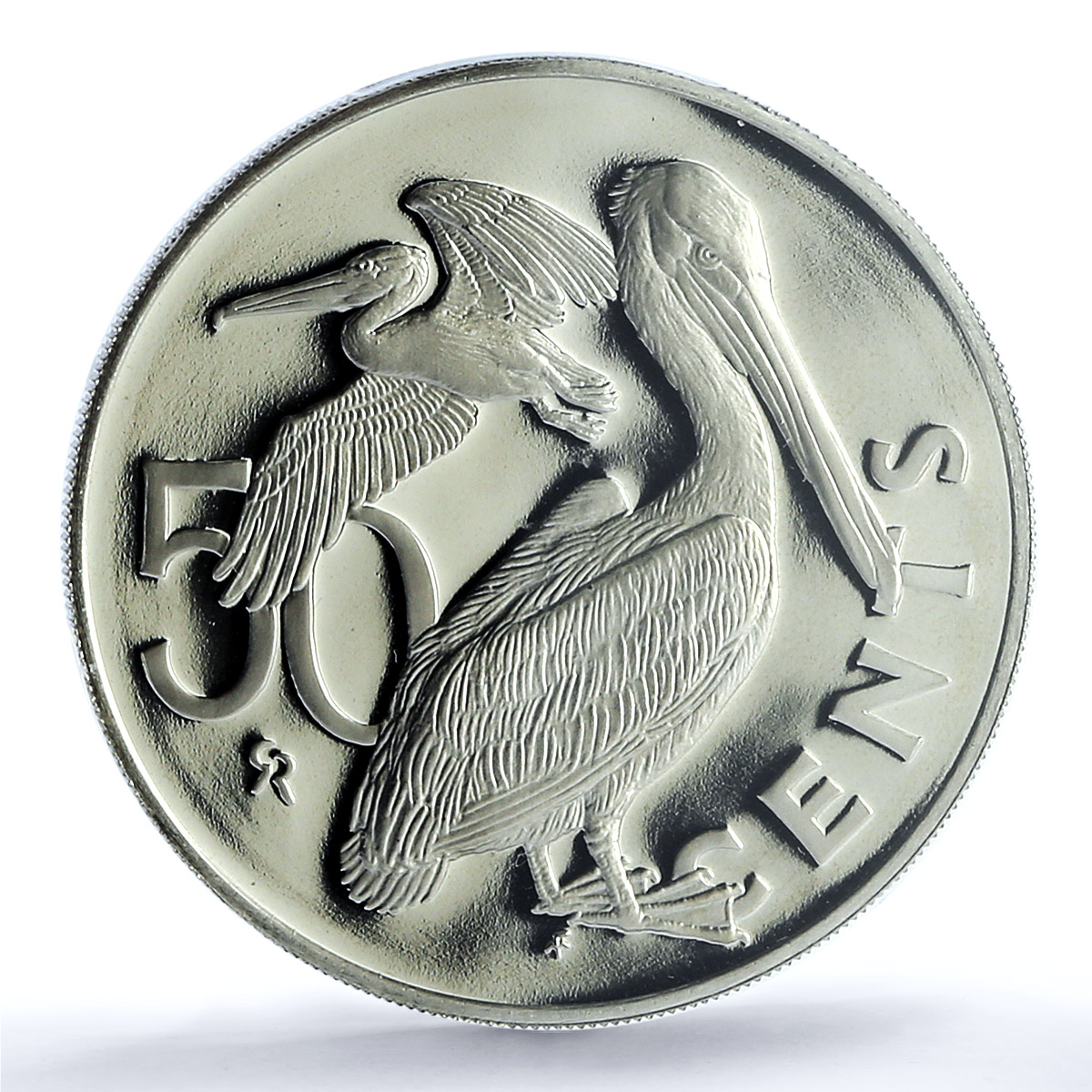 British Virgin Islands 50 cents Elizabeth II KM-5 Bird PR 69 PCGS CuNi coin 1984