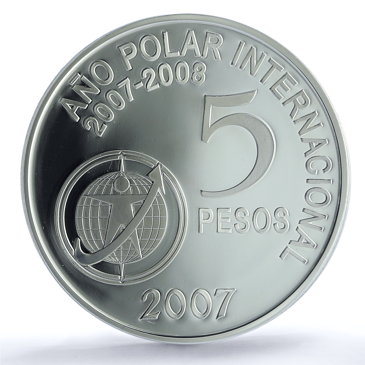 Argentina 5 pesos International Polar Year KM-A154 PR 69 PCGS silver coin 2007