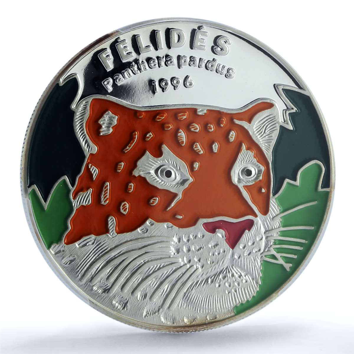 Benin 1000 francs Panthera Coloured KM-19 Fauna Cat PR 69 PCGS silver coin 1996