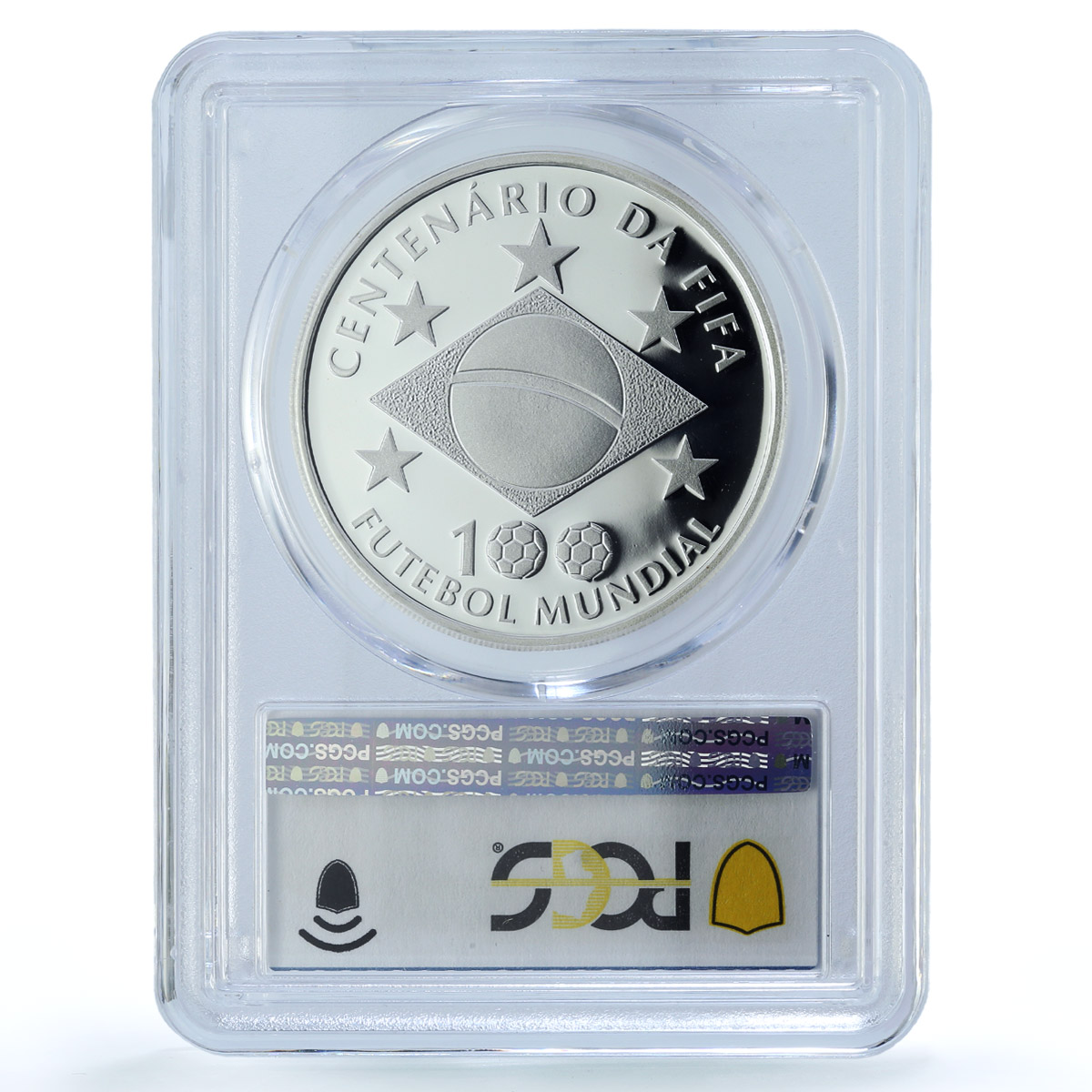 Brazil 2 reais FIFA Centennial KM-666 Sports Football PR69 PCGS silver coin 2004