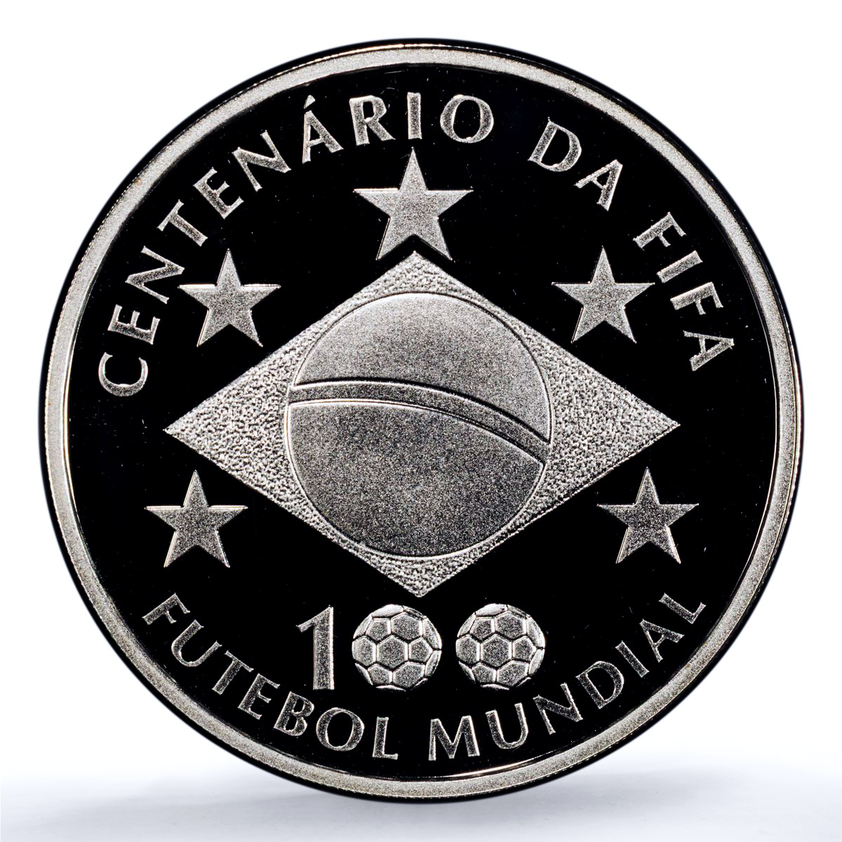 Brazil 2 reais FIFA Centennial KM-666 Sports Football PR69 PCGS silver coin 2004
