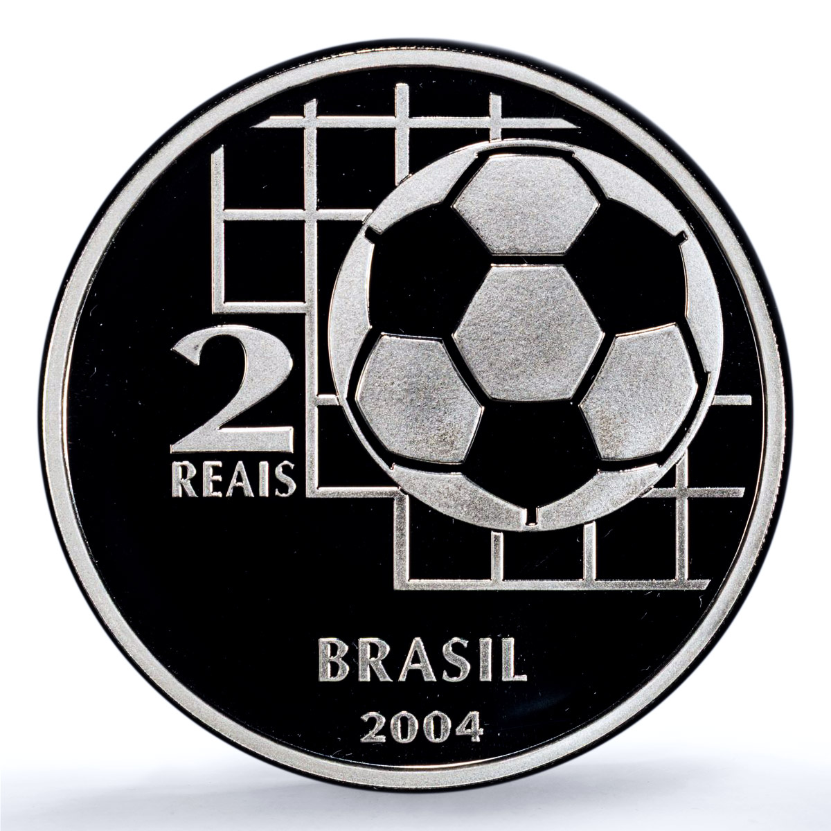 Brazil 2 reais FIFA Centennial KM-666 Sports Football PR69 PCGS silver coin 2004