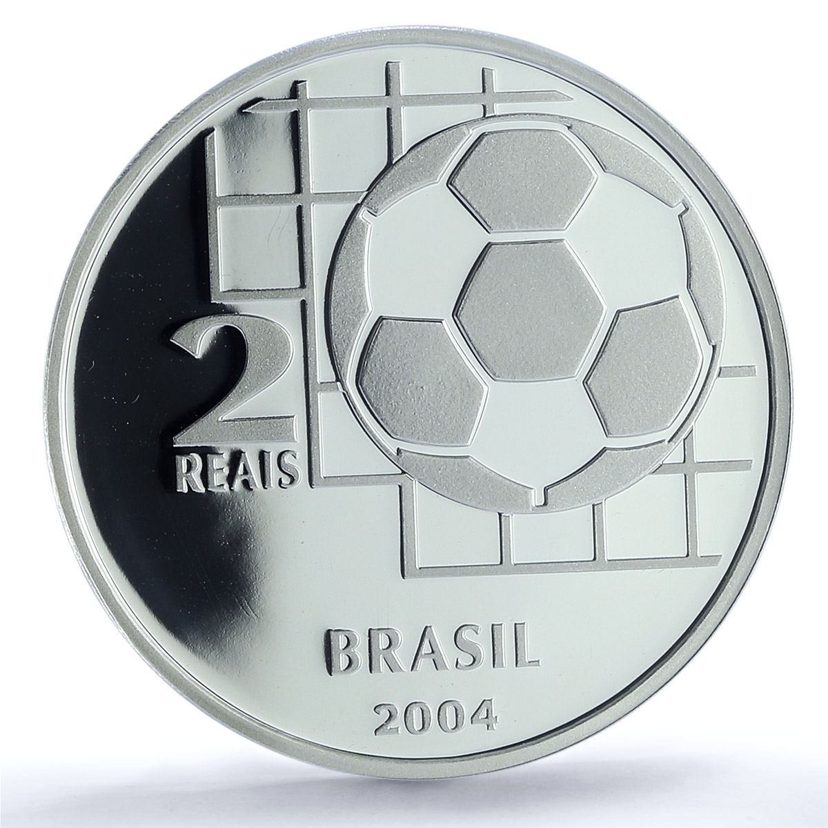 Brazil 2 reais FIFA Centennial KM-666 Sports Football PR69 PCGS silver coin 2004